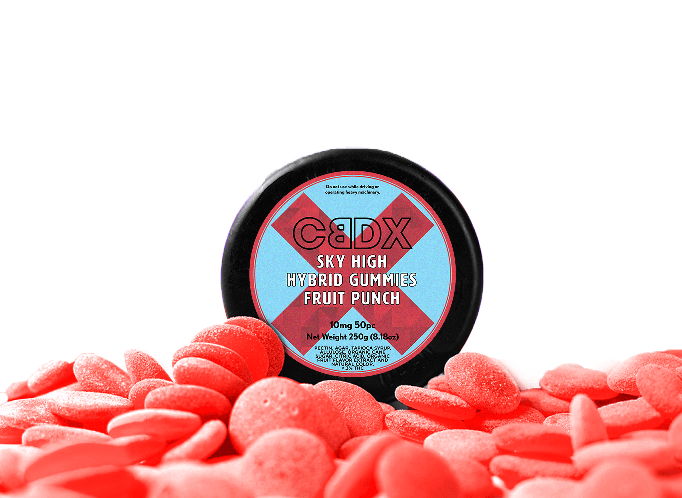 Premium Cane Sugar THC Gummies - CBDX.com