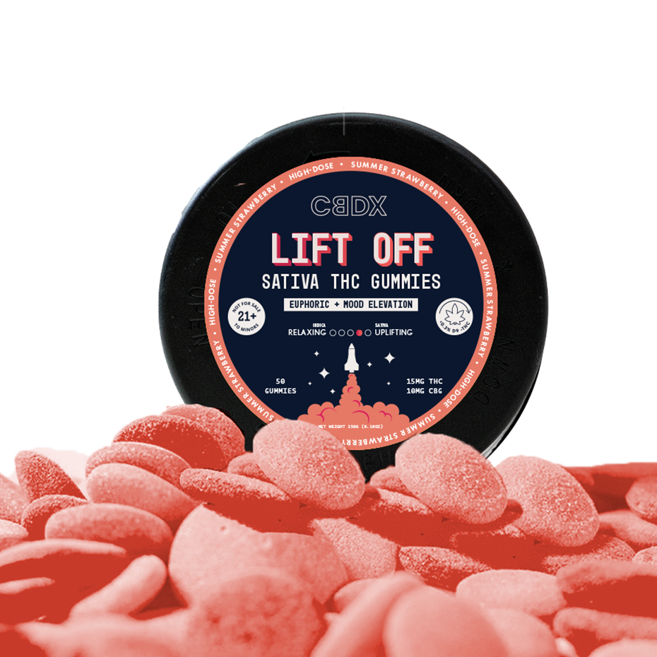 "Lift Off" Sativa THC Gummies - 50 Count