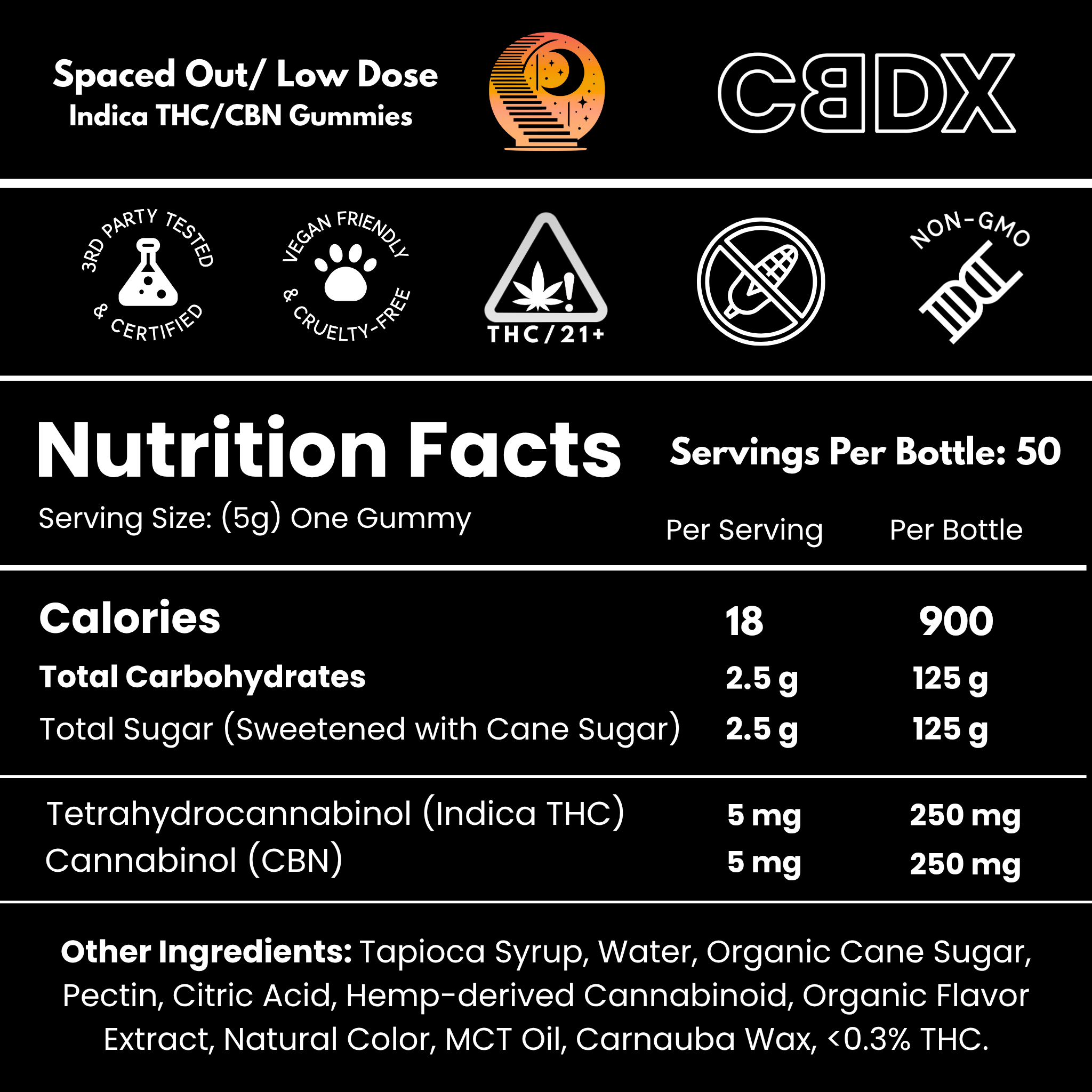 Spaced Out - Indica THC Gummies
