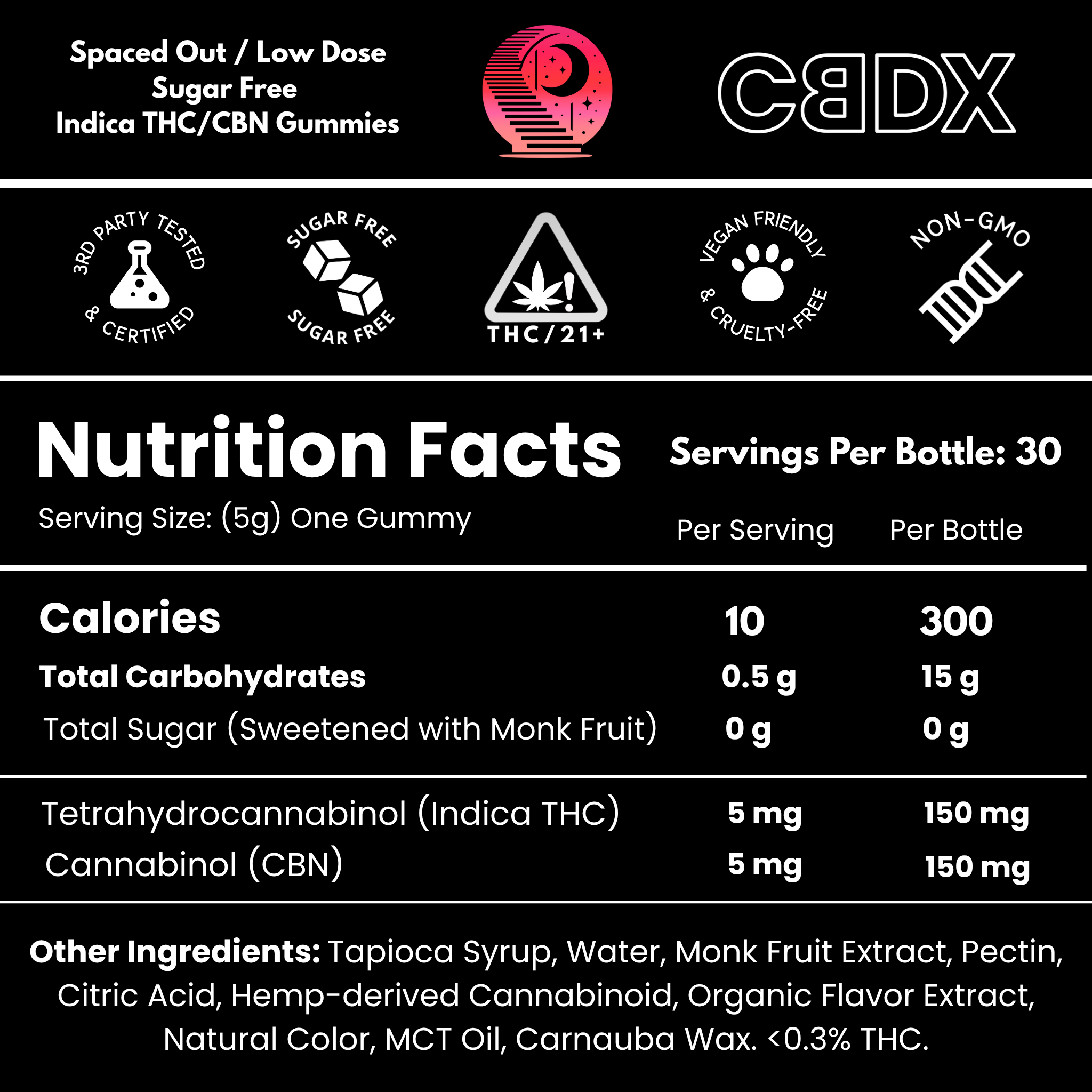 Spaced Out - Sugar Free THC Gummies