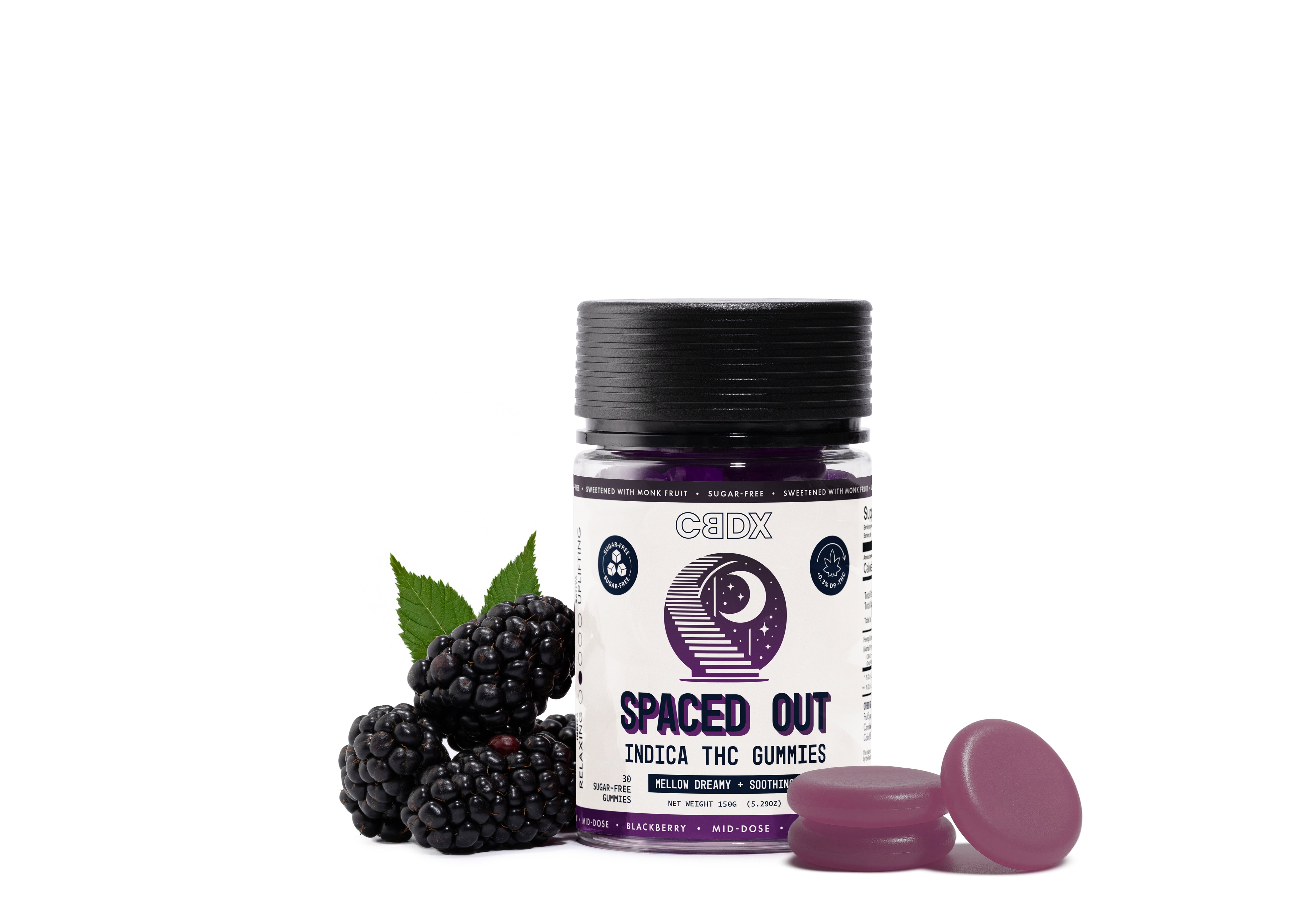 Spaced Out - Sugar Free Indica THC Gummies