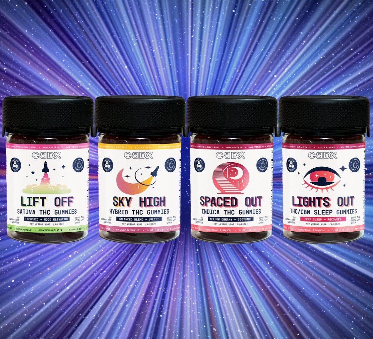 Monk Fruit THC Sampler gummy bundle