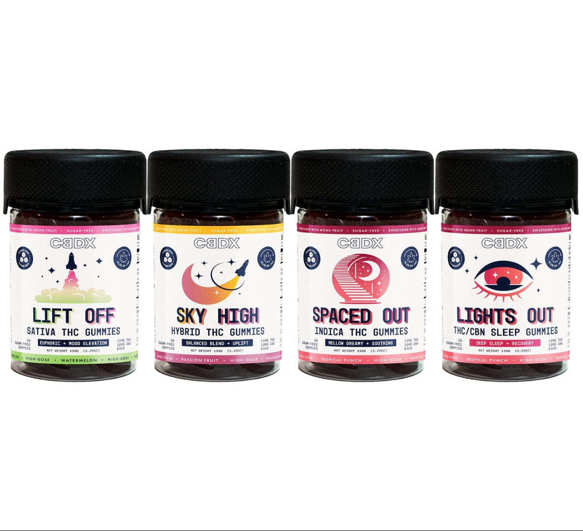 Monk Fruit THC Sampler gummy bundle