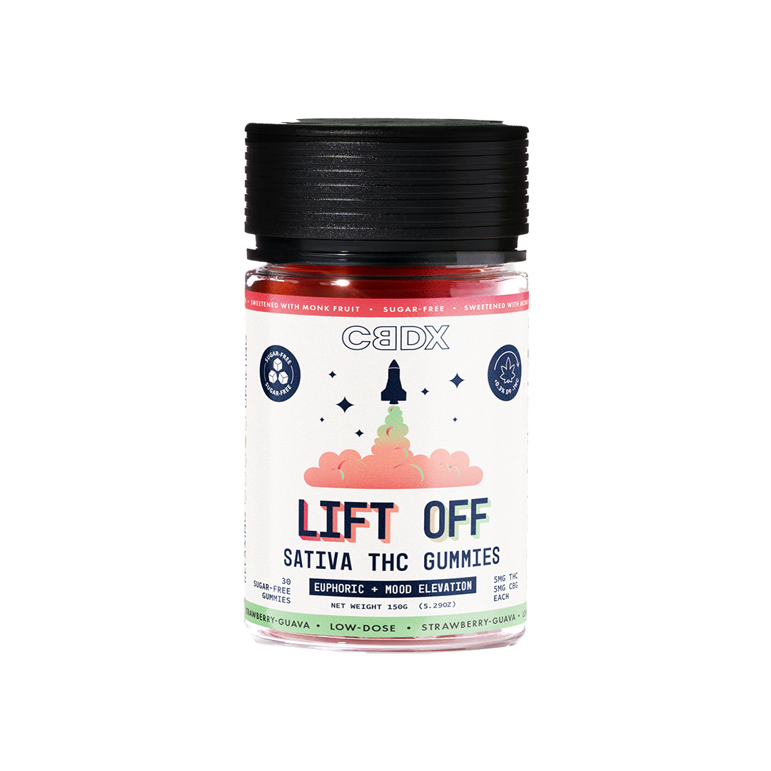 Sugar free Lift Off low dose gummies CBDX