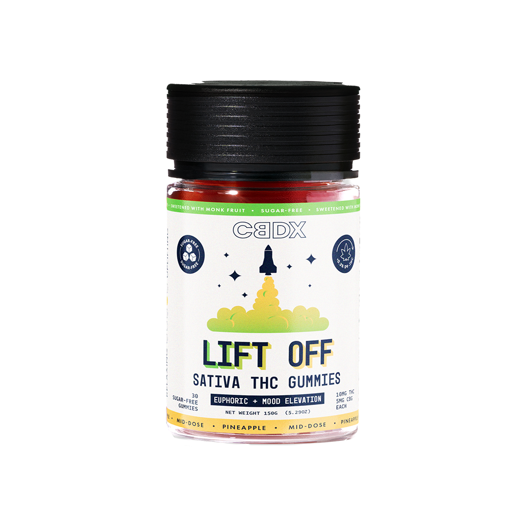Sugar free Lift Off mid gummies CBDX