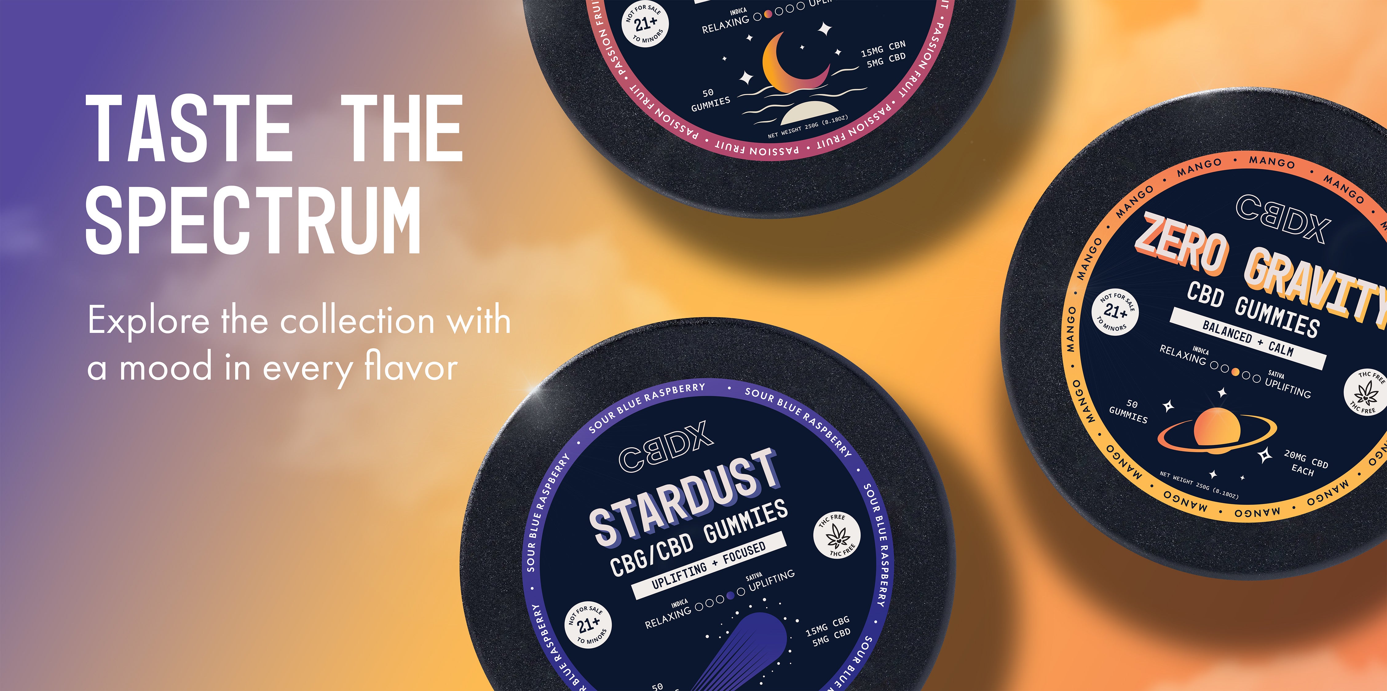 Premium THC Gummies – Sugar-Free & Cane Sugar Options | CBDX