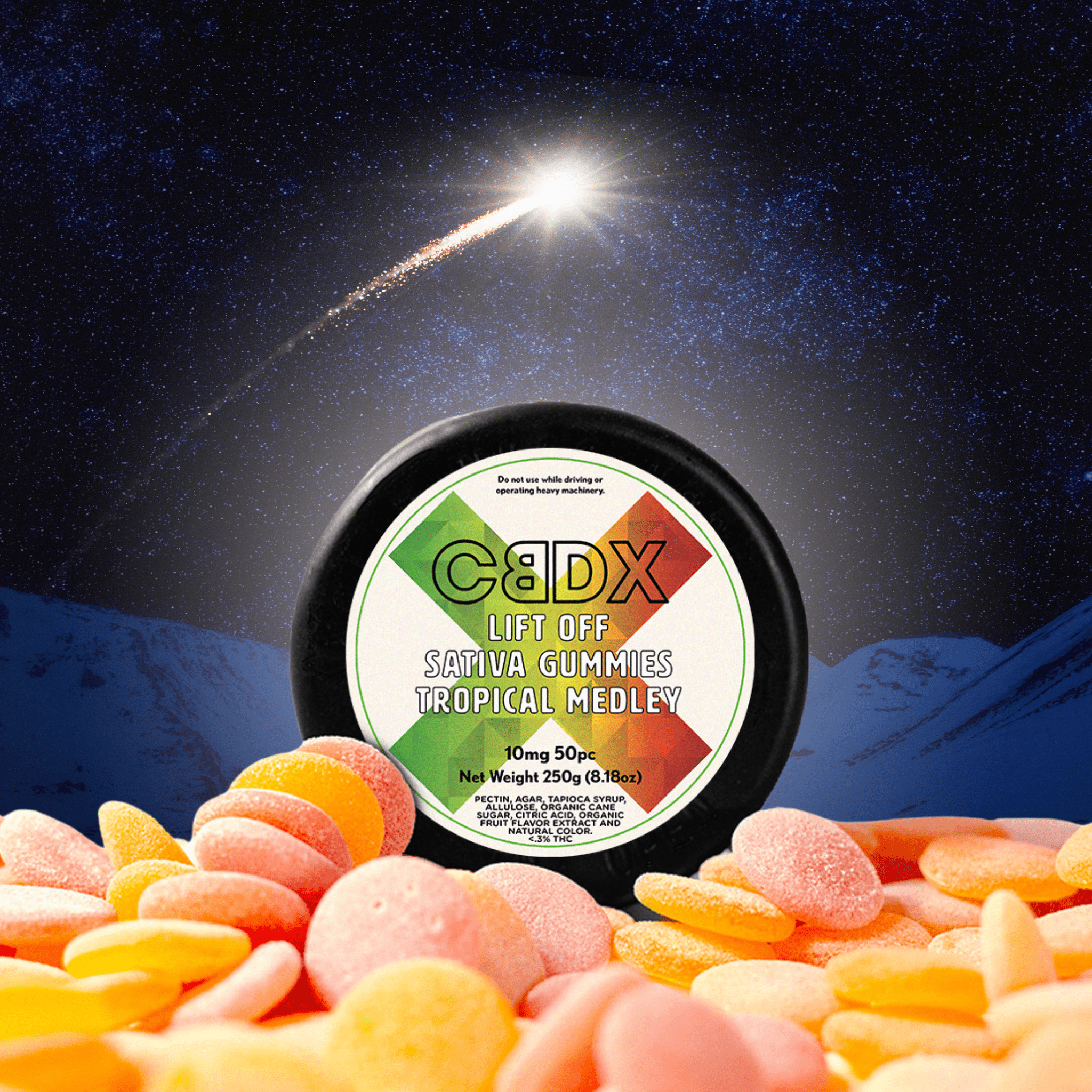 Lift Off - Sativa THC Gummies 50x - CBDX.com