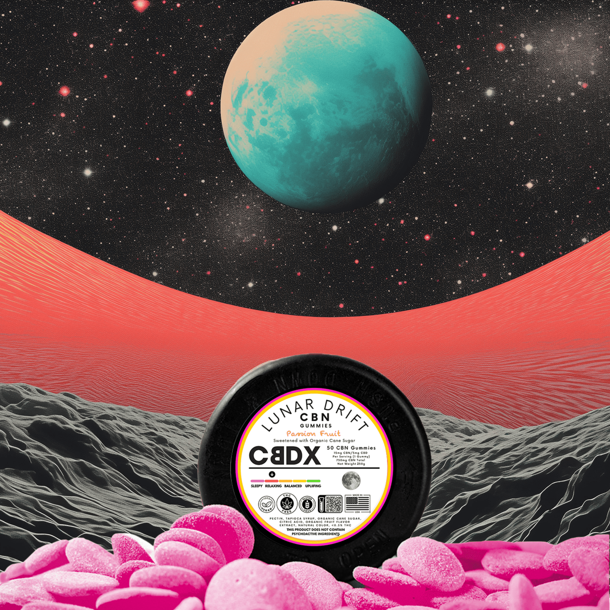 Lunar Drift - CBN Gummies 50x - CBDX.com