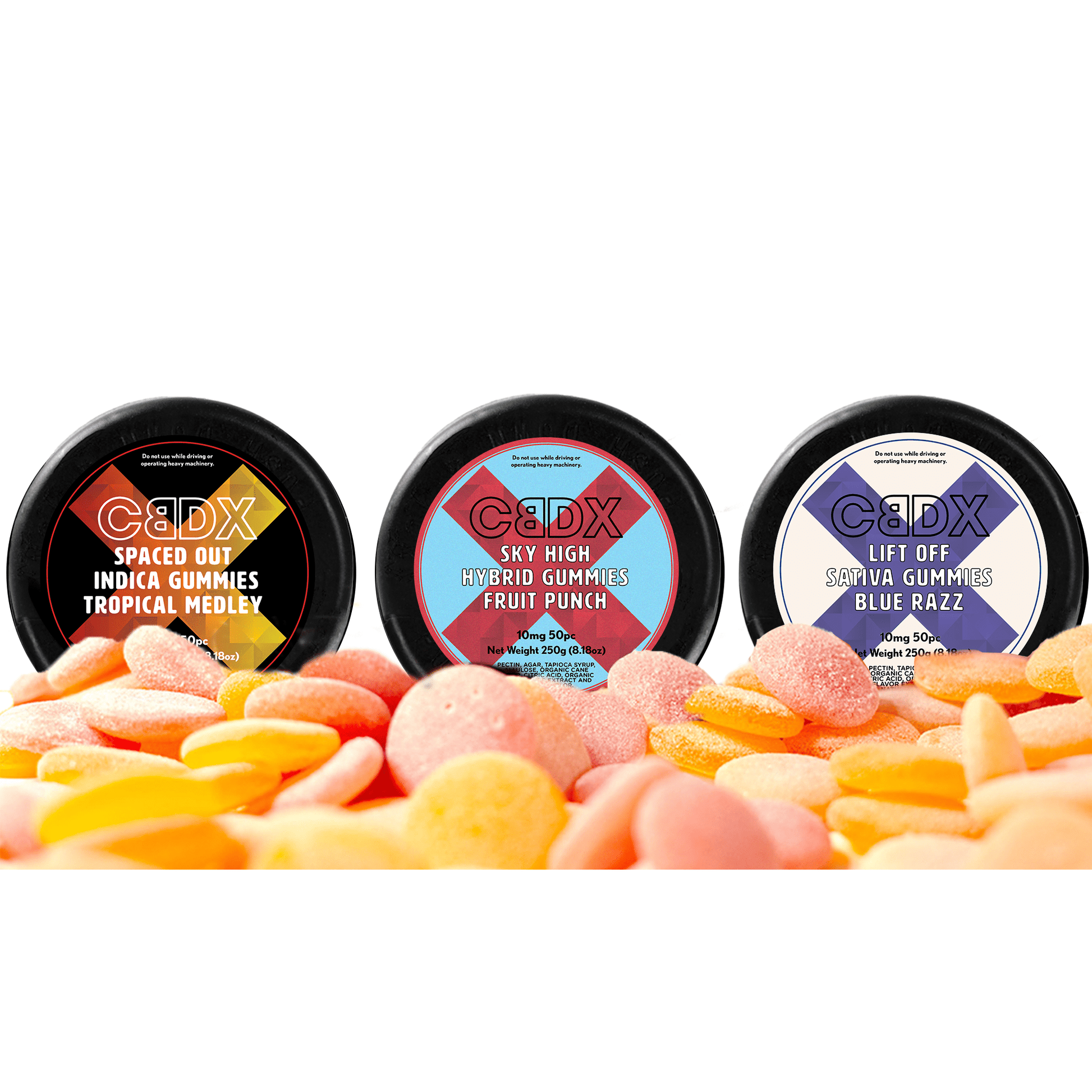 Premium Cane Sugar Gummy Flight Bundle - CBDX.com