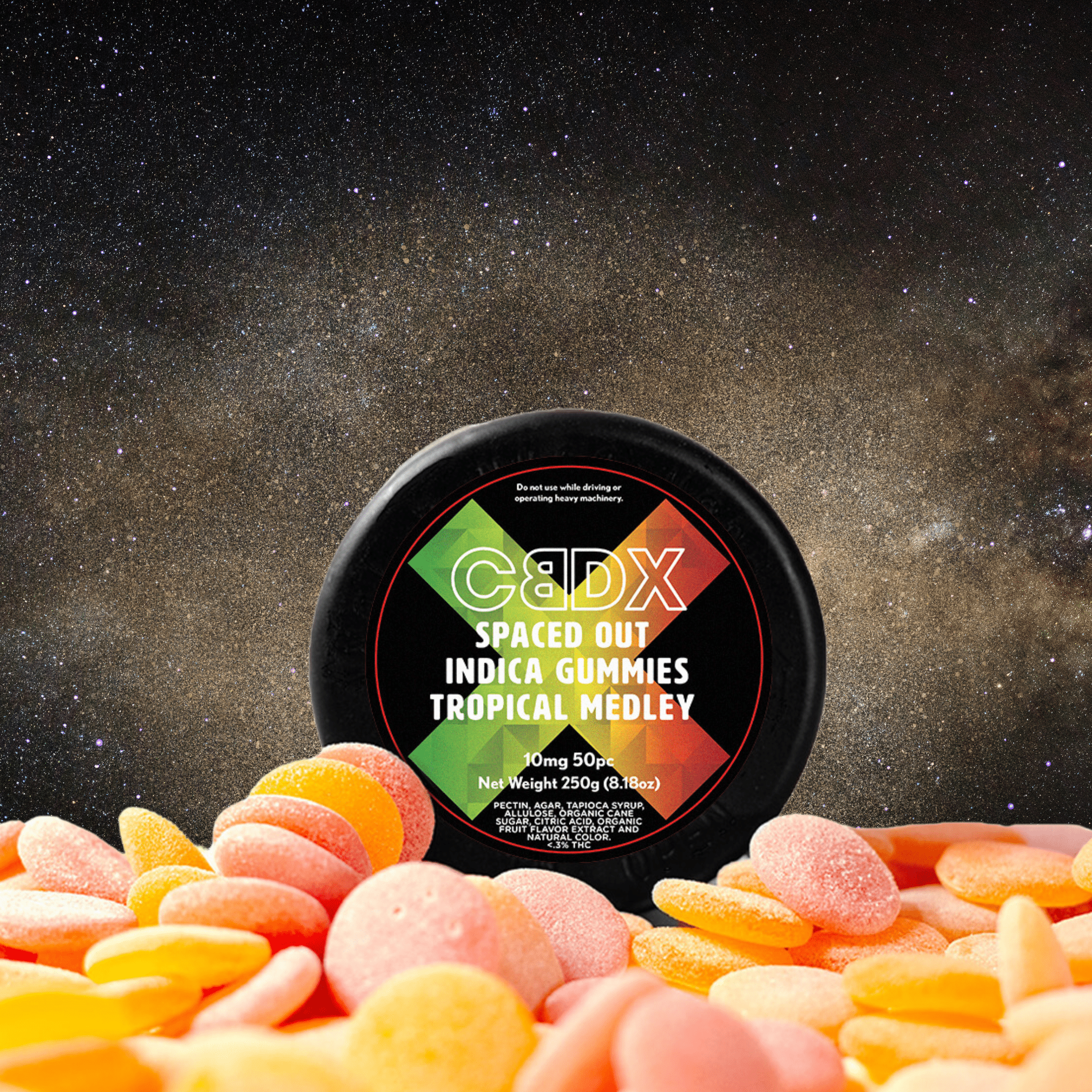 Spaced Out - Indica THC Gummies 50x - CBDX.com